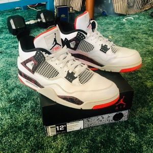 AirJordan 4 retro WHITEBLACK-BRIGHT CRIMSONCINTRON